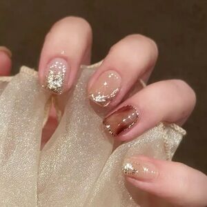 3/$40 NIB 24 Pcs Glitter Press On Nails
